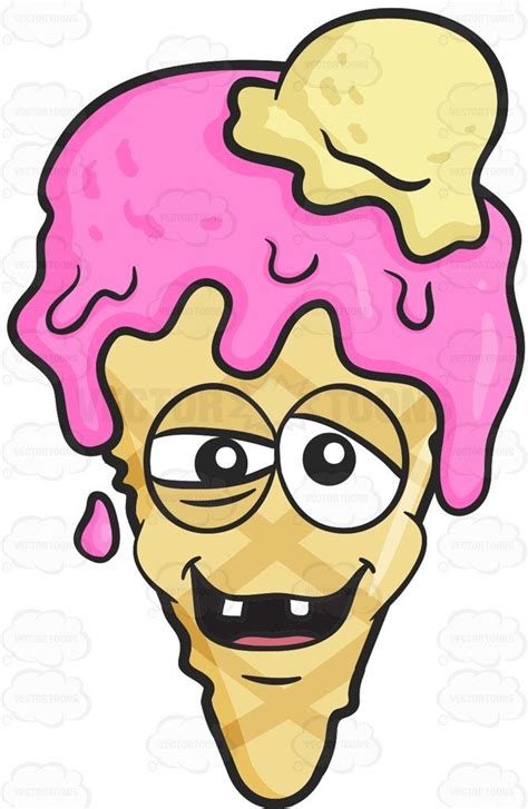 Discover thousands of premium vectors available in ai and eps formats. Messy And Melting Ice Cream In Cone in 2020 | Brown color ...
