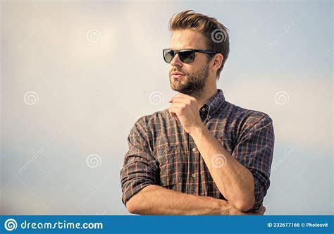 Barber Hairdresser Businessman In Glasses Confidence And Charisma