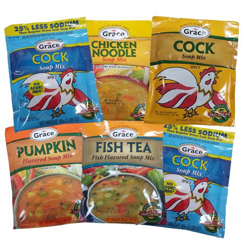 Grace Cock Soup Mix Spicy Sachets 50g Packs Of 12 Jamaica Caribbean Cooking Best Jamaica