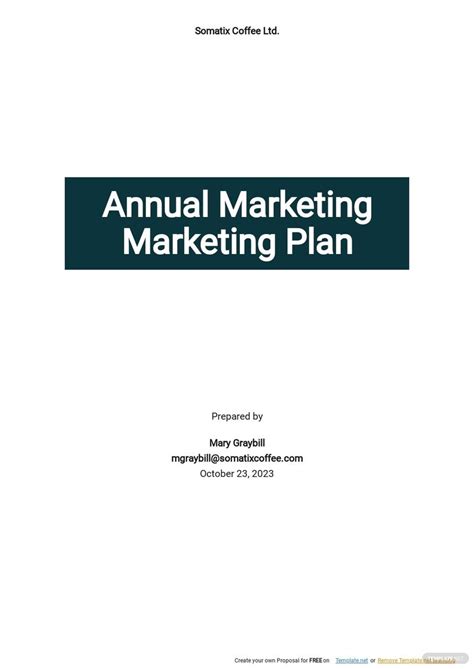 Annual Plan Templates Documents Design Free Download