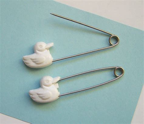 Little White Duck Vintage Baby Diaper Pins By Buttercupandcompany