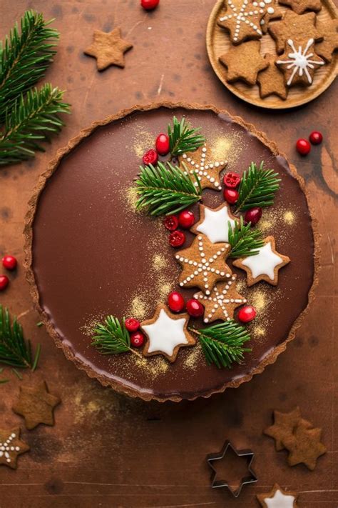 Gingerbread Amaretto Chocolate Tart Is A Beautiful Dessert That Will