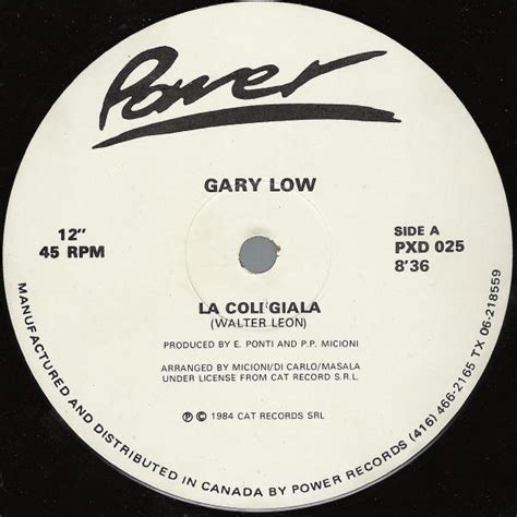 Gary Low La Colegiala 1984 Vinyl Discogs