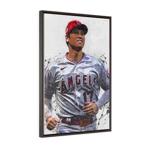 Shohei Ohtani Poster Los Angeles Angels Canvas Premium Wall Etsy