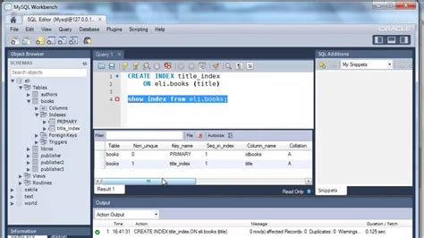 Sql Create Index Statement Tutorial With Mysql Youtube