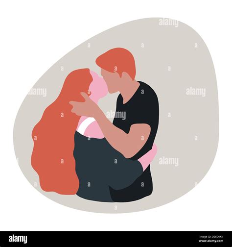 Kissing Teenagers Stock Vector Images Alamy