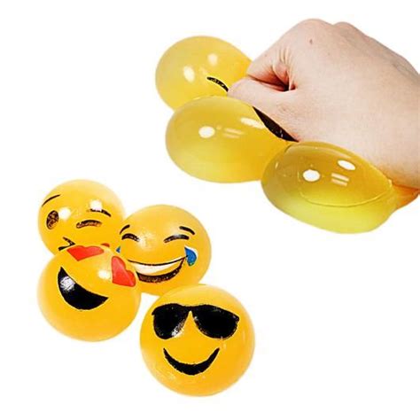 1 X Emoji Splat Ball Smiley Face Stress Squeeze Ball 5006 Splat Balls