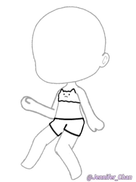 Drawing Gacha Life Body Base With Clothes Pin By Gabi On Gacha