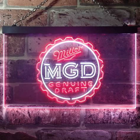 Miller Genuine Draft Mgd Neon Sign Led Lab Cave