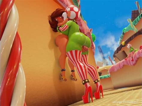 Piranha Plant Princess Daisy Super Mario Bros Blender Wyerframez 3D