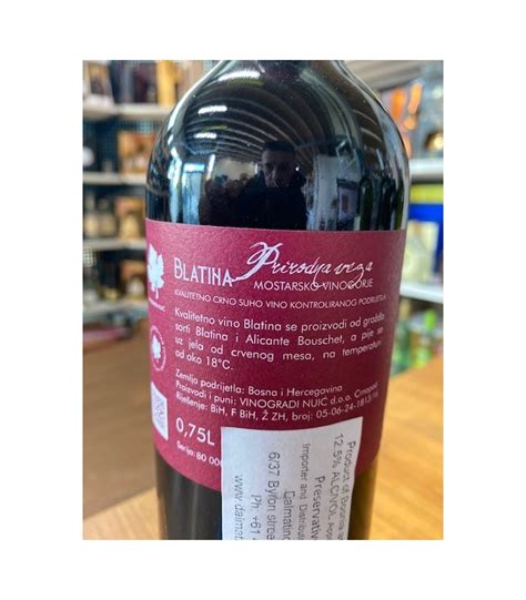Nuic Blatina Red Wine 750ml Tamaras Trade Distribution Of Premium