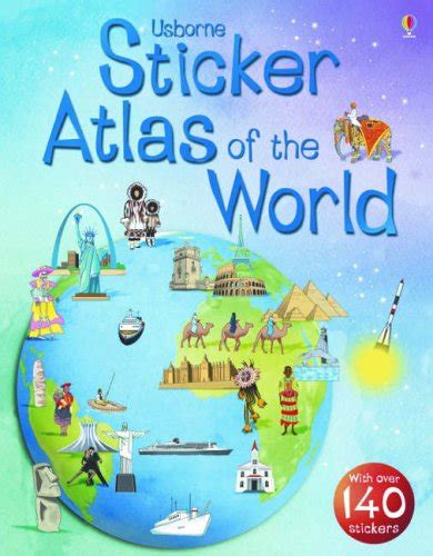 Usborne Sticker Atlas Of The World Usborne Stic By Patchett Fiona