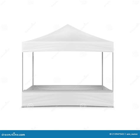 Pop Up Gazebo Realistic Mockup White Blank Canopy Tent Mock Up