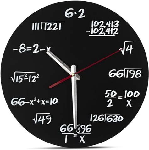Dci Pop Quiz Clock Maths Clock For Black And White Metal 11 12