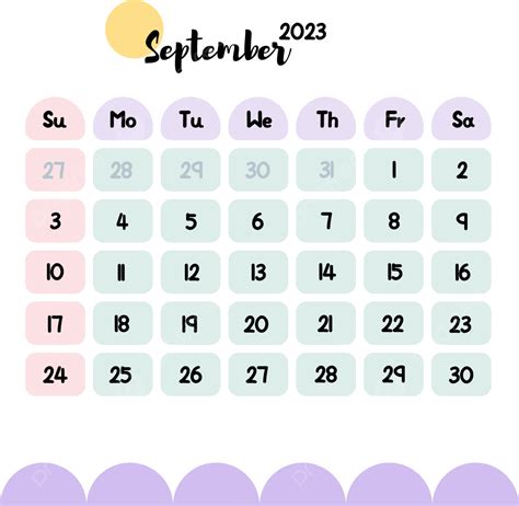 September Minimalist Calendar 2023 September Calendar 2023 Png And