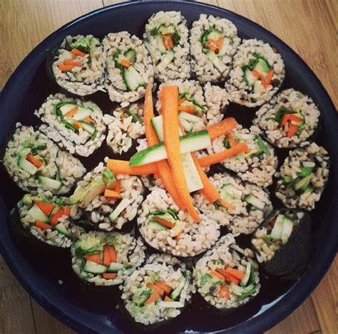 Easy Vegetarian Sushi Rolls Made With Brown Rice