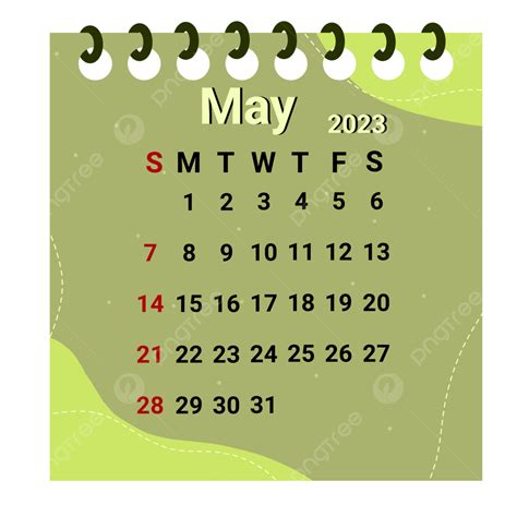 Calendar May 2023 May Calendar New Year Png Transparent Clipart
