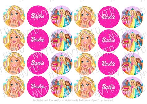 Barbie Cupcake Toppers Free Printable