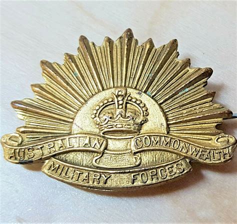 Ww1 Australian Army Sweet Heart Rising Sun Badge Jb Military Antiques
