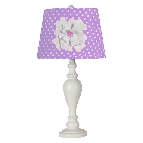 245 Purple Shade With Flower Desk Lampshadehome Office Dorm Kids
