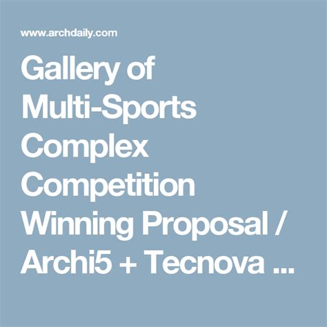 Gallery Of Multi Sports Complex Competition Winning Proposal Archi5