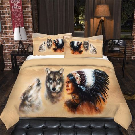 Wolf And American Bedding Set Cover 2ih9cbumzg Betiti Store