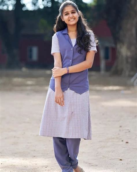 Celebrity Pics Anaswara Rajan In School Dress