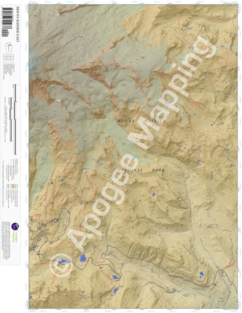 Mount Rainier East Wa Amtopo By Apogee Mapping Inc