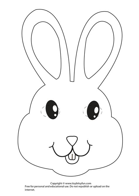 Easter Bunny Mask Coloring Page Free Printable Coloring Pages Free