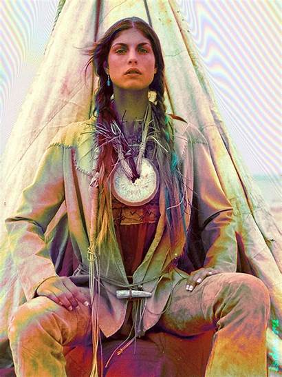 Native American Indean Psychedelic Animated Period Trustee