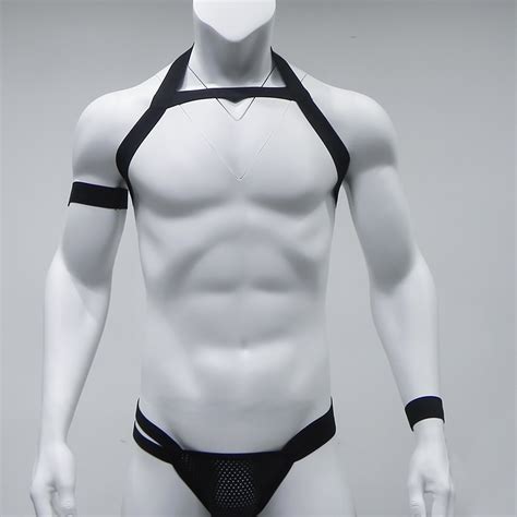 Buy Body Chest Mens Harness Belt Lingerie Thongs Set Sexy Elastic Shoulder