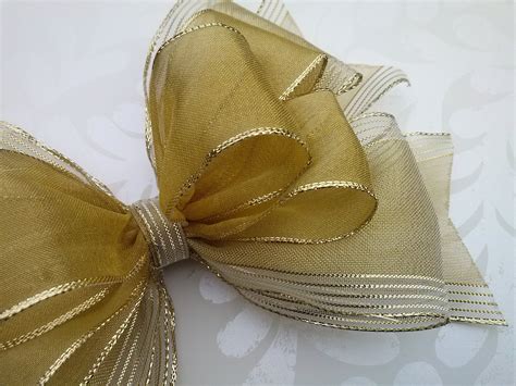 Gold Organza Luxury T Bow T Bows Ribbon Crafts Diy Ribbon Crafts