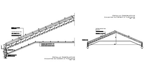Truss Roof Section Detail Drawing In Dwg File Cadbull
