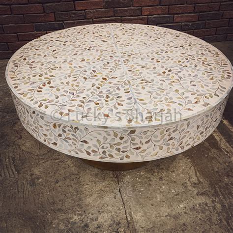 Floral Mother Of Pearl Coffee Table