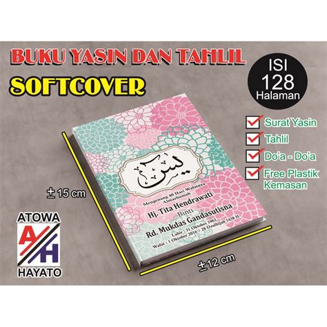 Jual Buku Yasin Dan Tahlil Cetak Yasin Tahlil Soft Cover 128 Halaman