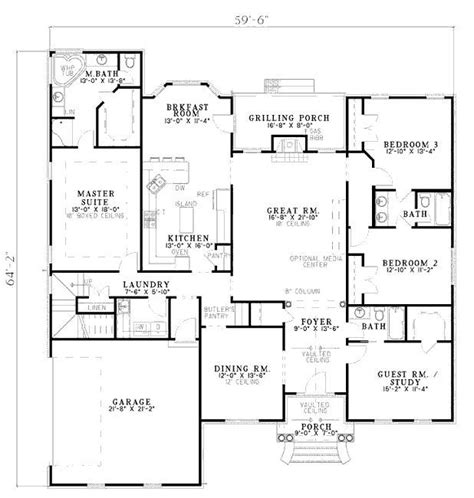 2500 Sq Ft House Drawings Floorplan Photo Of Home Plan 1411 The