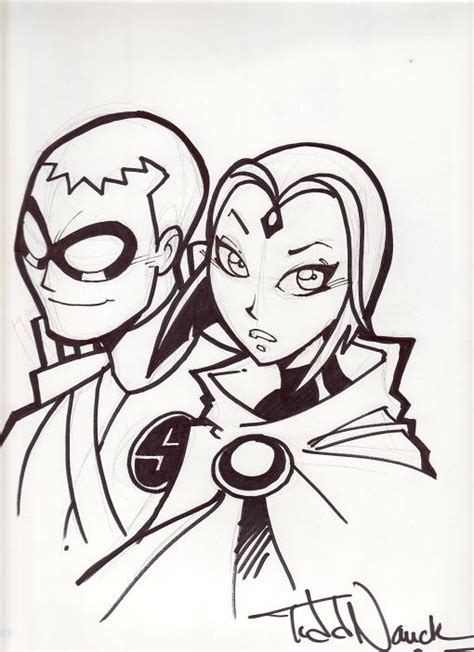 Speedy And Raven Sketch Todd Nauck In Dennie Blackwoods Convention Sketches Comic Art Gallery