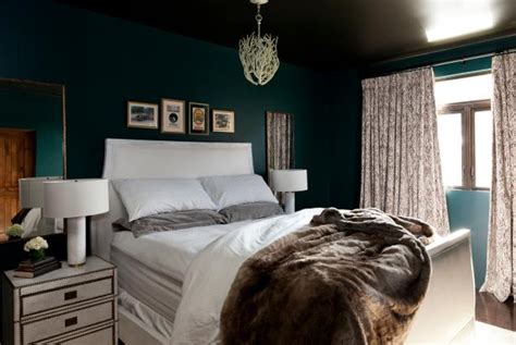 home decorating ideas interior design dark green white bedroom