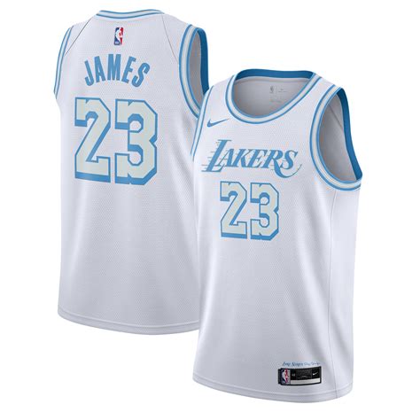 Mens Nike Lebron James White Los Angeles Lakers 202021 Swingman