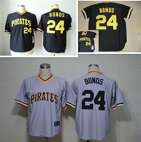 With throwback colors and details, these jerseys are in the exact fashion of the jerseys worn during the golden years. 2015 Authentic barry bonds pittsburgh pirates jerseys throwback balck grey Embroidery Logos #24 ...