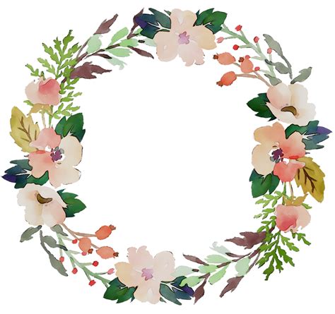 Round Flower Wreath Png Clipart Png All Png All