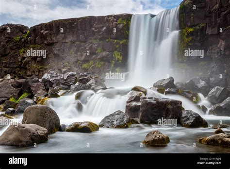 Pingvellir Waterfall Hi Res Stock Photography And Images Alamy
