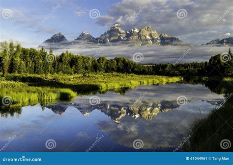 The Grand Tetons Mountains In Wyoming Stock Image Image Of Frank