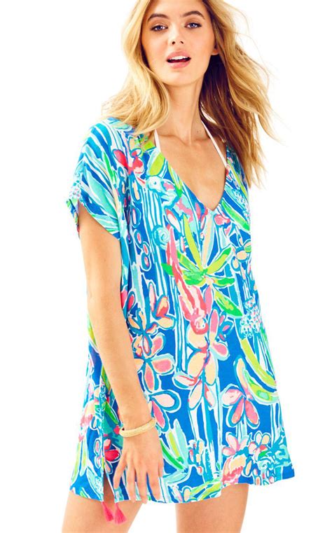 Lilly Pulitzer Synthetic Seagate Cover Up In Blue Lyst