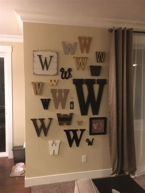 W Letter Wall Initial Wall Decor Letter Wall Decor Monogram Gallery