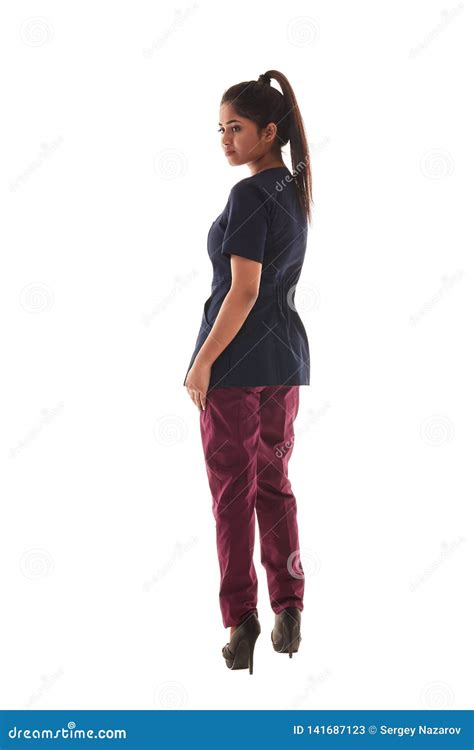 Portrait Of An Attractive Young Female Doctor In A Medical Outfit Stock