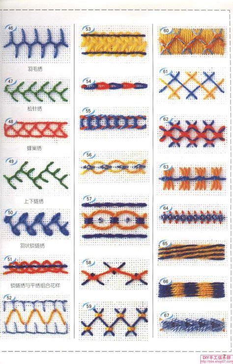 different types hand embroidery stitches pontos bordados à mão pontos de bordado bordados a mão