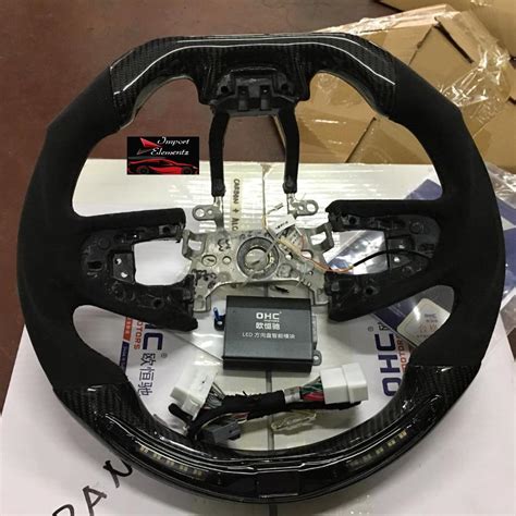 2016 To 2021 Honda Civic Fc Carbon Fiber Steering Wheel Alcantara Wled