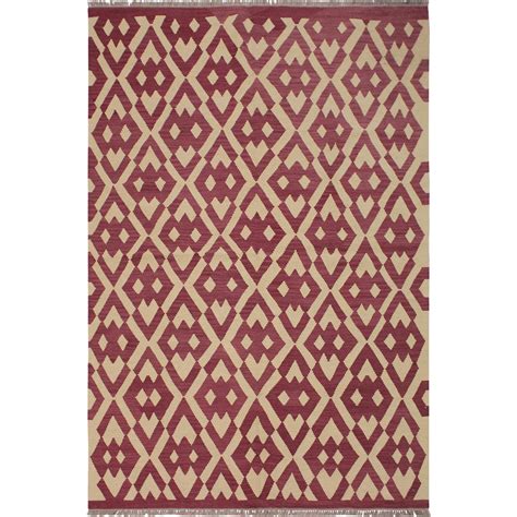 Modern Abstract Kilim Hand Woven Wool Rug 5′11″ × 8′4″ Chairish