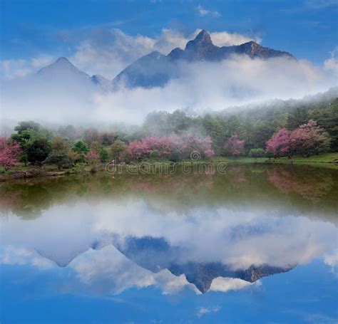 Lake And Mountains In Chiang Mai Thailand Stock Photo Image Of